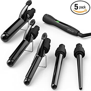 xtava 5 in 1 Professional Curling Iron and Wand Set