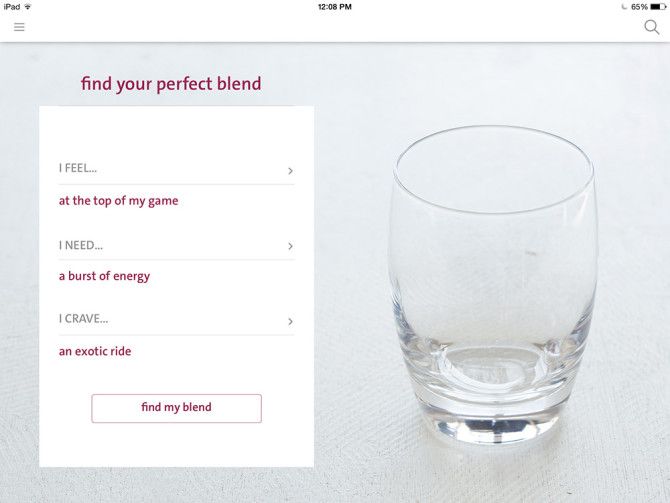 O aplicativo Blender Girl smoothies