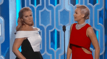 Jennifer Lawrence Amy Schumer Golden Globes 2016