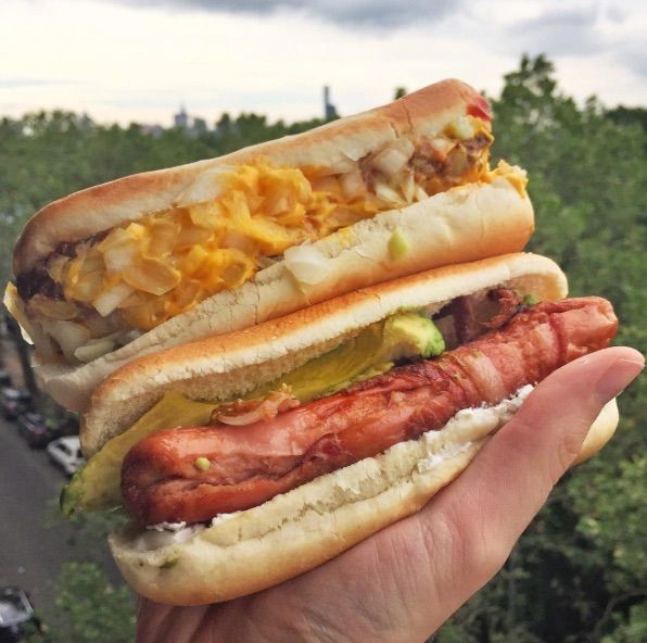 hot dogs en Amérique
