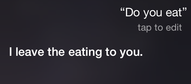 Nous avons essayé de parler à Siri de la nourriture et ses réponses étaient hilarantes