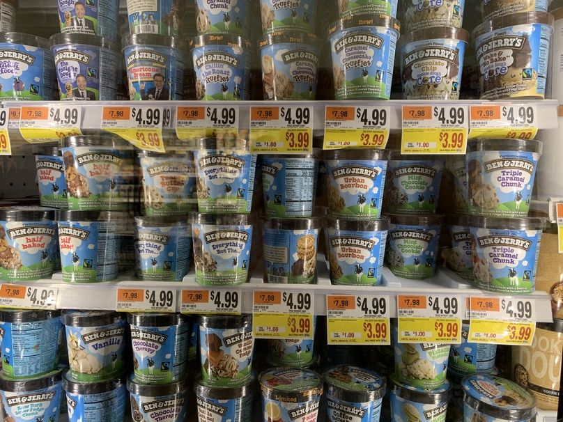 Sijoitus myydyimmistä Ben- ja Jerry's Ice Cream Flavours -makuista