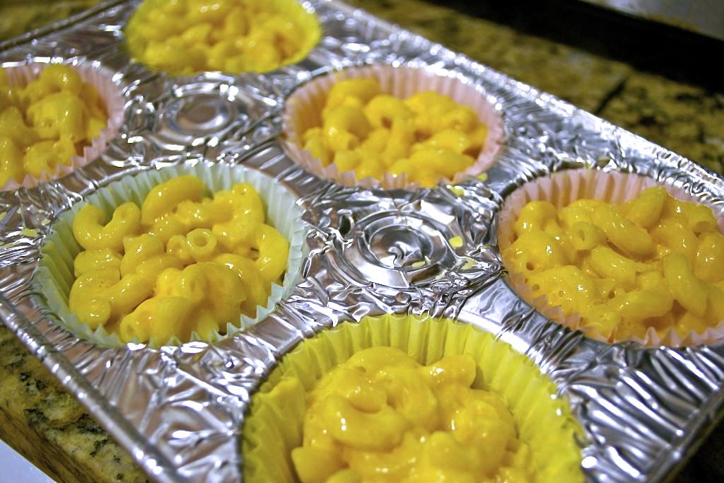 Cupcakes de macarrones con queso